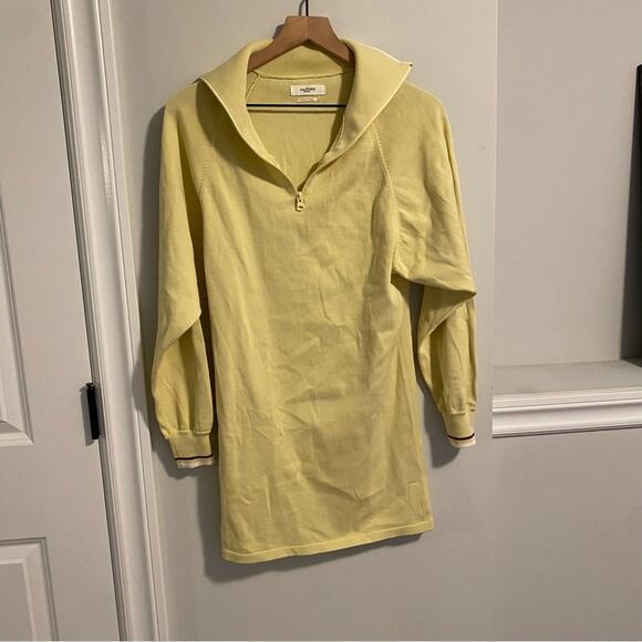 Isabel Marant Etoile Tennis Ball Yellow Knit Sweater Dress 36 Small - Picture 16 of 16